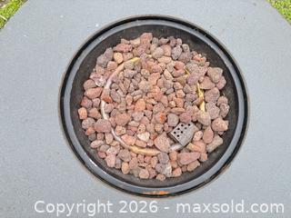 MaxSold Auction: Bond Manufacturing Propane Metal Fire Pit Table - Black/Rust - Leeds And The Thousand Islands (Ontario, Canada) SELLER MANAGED Moving Online Auction - Chisamore Point Road