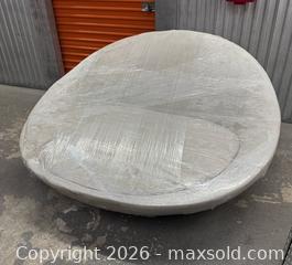 MaxSold Auction: Lacoon Island Round Upholstered Sofa, Gray, Large - Miami (Florida, USA) PARTNER MANAGED Downsizing Online Auction - North West 5th Street (STORAGE)
