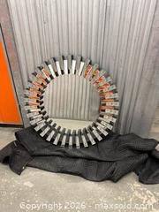 MaxSold Auction: Large Modern Art Deco Round Wall Mirror - Miami (Florida, USA) PARTNER MANAGED Downsizing Online Auction - North West 5th Street (STORAGE)
