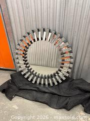 MaxSold Auction: Large Modern Art Deco Round Wall Mirror - Miami (Florida, USA) PARTNER MANAGED Downsizing Online Auction - North West 5th Street (STORAGE)