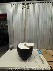 MaxSold Auction: Regina Andrew Theo Floor Lamp in Ebony with Alabaster Tray - Miami (Florida, USA) PARTNER MANAGED Downsizing Online Auction - North West 5th Street (STORAGE)