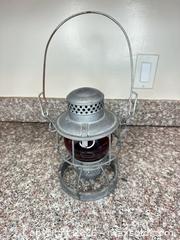 MaxSold Auction: Adlake Railroad Lantern with Red Glass Globe, 1920s - San Jose (California, USA) PARTNER MANAGED Estate Sale Online Auction -  E Humboldt