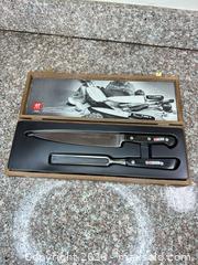 MaxSold Auction: J.A. Henckels Zwilling Carving Knife, Fork & Case - San Jose (California, USA) PARTNER MANAGED Estate Sale Online Auction -  E Humboldt