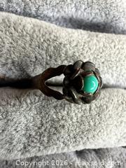 MaxSold Auction: Sterling Silver Ring with Natural Turquoise, Floral Southwestern - San Jose (California, USA) PARTNER MANAGED Estate Sale Online Auction -  E Humboldt