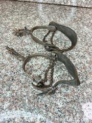 MaxSold Auction: Vintage Rowel Horse Spurs with Leather Straps - San Jose (California, USA) PARTNER MANAGED Estate Sale Online Auction -  E Humboldt