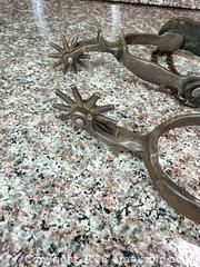 MaxSold Auction: Vintage Rowel Horse Spurs with Leather Straps - San Jose (California, USA) PARTNER MANAGED Estate Sale Online Auction -  E Humboldt