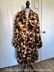 MaxSold Auction: Designer Leopard Print Faux Fur Coat - Ottawa (Ontario, Canada) SELLER MANAGED Downsizing Online Auction - Woodvale Green (STORAGE)