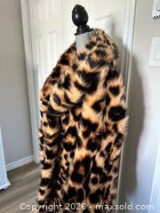 MaxSold Auction: Designer Leopard Print Faux Fur Coat - Ottawa (Ontario, Canada) SELLER MANAGED Downsizing Online Auction - Woodvale Green (STORAGE)