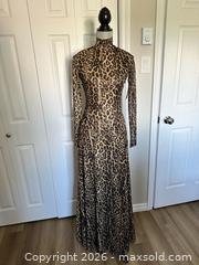 MaxSold Auction: Designer Leopard Print Maxi Dress - Ottawa (Ontario, Canada) SELLER MANAGED Downsizing Online Auction - Woodvale Green (STORAGE)
