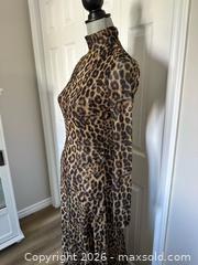 MaxSold Auction: Designer Leopard Print Maxi Dress - Ottawa (Ontario, Canada) SELLER MANAGED Downsizing Online Auction - Woodvale Green (STORAGE)