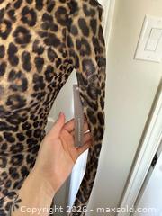 MaxSold Auction: Designer Leopard Print Maxi Dress - Ottawa (Ontario, Canada) SELLER MANAGED Downsizing Online Auction - Woodvale Green (STORAGE)