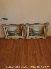 MaxSold Auction: Original Autumn Landscape by Anna — Oil with Gilded Ornate Frame - Barrie (Ontario, Canada) PARTNER  MANAGED Estate Sale Online Auction - Rodney Street