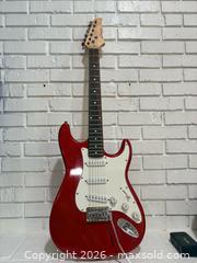 MaxSold Auction: Red Crescent electric guitar - Lakeland (Florida, USA) SELLER MANAGED Estate Sale Online Auction - D R Bryant Road