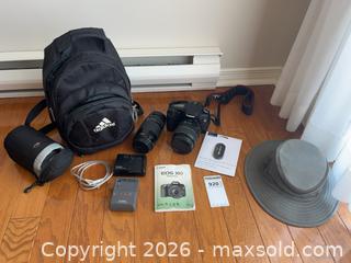 MaxSold Auction: Canon EOS 30D DSLR Camera Kit with Lenses - Kingston (Ontario, Canada) PARTNER MANAGED Downsizing Online Auction - Princess Street (STORAGE)