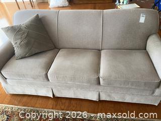 MaxSold Auction: LaZboy Upholstered Sofa - Kingston (Ontario, Canada) PARTNER MANAGED Downsizing Online Auction - Princess Street (STORAGE)