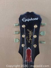 MaxSold Auction: Epiphone Special Electric Guitar, Sunburst in case - Toronto (Ontario, Canada) PARTNER MANAGED Reseller Online Auction - Queen Street Wt.