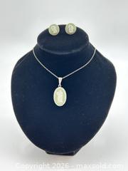 MaxSold Auction: Wedgwood Jasperware Necklace and Earrings Set in Sage - Ottawa (Ontario, Canada) PARTNER MANAGED Downsizing Online Auction - Mc Garry Terr (STORAGE)