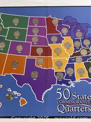 MaxSold Auction: 50 State Commemorative Quarters Collection in Display Board - Campbell (California, USA) PARTNER MANAGED Estate Sale Online Auction -  Dell Avenue