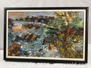 MaxSold Auction: Original Painting of a Turbulent Sea - Campbell (California, USA) PARTNER MANAGED Estate Sale Online Auction -  Dell Avenue