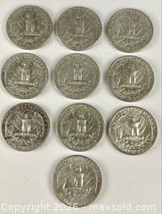 MaxSold Auction: Ten Washington U.S. Silver Quarter Dollars - Campbell (California, USA) PARTNER MANAGED Estate Sale Online Auction -  Dell Avenue