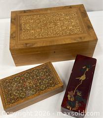 MaxSold Auction: Three Exceptional Vintage Lidded Boxes - Campbell (California, USA) PARTNER MANAGED Estate Sale Online Auction -  Dell Avenue