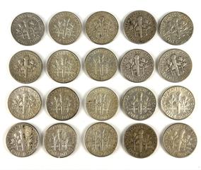 MaxSold Auction: Twenty Roosevelt U.S. Silver Dimes - Campbell (California, USA) PARTNER MANAGED Estate Sale Online Auction -  Dell Avenue