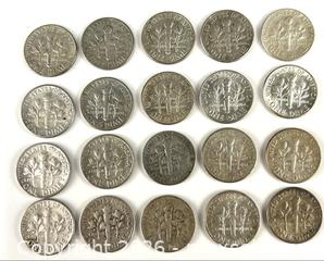 MaxSold Auction: Twenty Roosevelt U.S. Silver Dimes - Campbell (California, USA) PARTNER MANAGED Estate Sale Online Auction -  Dell Avenue