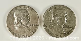 MaxSold Auction: Two Franklin U.S. Silver Half Dollars - Campbell (California, USA) PARTNER MANAGED Estate Sale Online Auction -  Dell Avenue