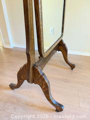 MaxSold Auction: Oak Free-Standing Cheval Full-Length Mirror, Dark Brown - Saanich (British Columbia, Canada) PARTNER MANAGED Downsizing Online Auction - Marsett Place