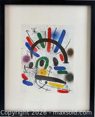 MaxSold Auction: JOAN MIRO ORIGINAL COLOUR LITHOGRAPH 1972 FRAMED - Toronto (Ontario, Canada) PARTNER MANAGED Estate Sale Online Auction - Old Forrest Hill Road