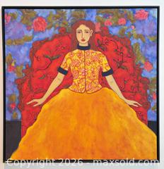 MaxSold Auction: KAREN RIEGER "WOMAN WITH RED CHAIR" ORIGINAL ACRYLIC ON CANVAS  - Toronto (Ontario, Canada) PARTNER MANAGED Estate Sale Online Auction - Old Forrest Hill Road