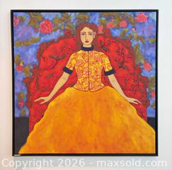 MaxSold Auction: KAREN RIEGER "WOMAN WITH RED CHAIR" ORIGINAL ACRYLIC ON CANVAS  - Toronto (Ontario, Canada) PARTNER MANAGED Estate Sale Online Auction - Old Forrest Hill Road