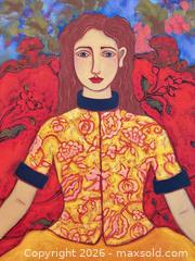 MaxSold Auction: KAREN RIEGER "WOMAN WITH RED CHAIR" ORIGINAL ACRYLIC ON CANVAS  - Toronto (Ontario, Canada) PARTNER MANAGED Estate Sale Online Auction - Old Forrest Hill Road