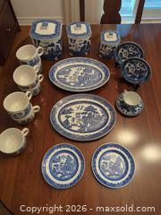 MaxSold Auction: Blue Willow Transferware Porcelain Dinnerware Set - Ottawa (Ontario, Canada) SELLER MANAGED Estate Sale Online Auction - Bramblegrove Crescent