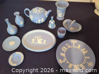MaxSold Auction: Wedgwood Light Blue & White Jasperware Tea Service Lot (12 pcs) - Ottawa (Ontario, Canada) SELLER MANAGED Estate Sale Online Auction - Bramblegrove Crescent