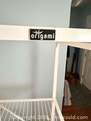 MaxSold Auction: Origami Freestanding White Metal Shelving Unit, 4 Shelves - Bremerton (Washington, USA) SELLER MANAGED Estate Sale Online Auction - Burwell Street