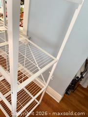 MaxSold Auction: Origami Freestanding White Metal Shelving Unit, 4 Shelves - Bremerton (Washington, USA) SELLER MANAGED Estate Sale Online Auction - Burwell Street