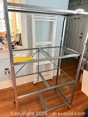 MaxSold Auction: Origami Metal Shelving Unit, Powder-Coated Steel, 4-Tier - Bremerton (Washington, USA) SELLER MANAGED Estate Sale Online Auction - Burwell Street
