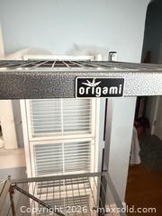 MaxSold Auction: Origami Metal Shelving Unit, Powder-Coated Steel, 4-Tier - Bremerton (Washington, USA) SELLER MANAGED Estate Sale Online Auction - Burwell Street