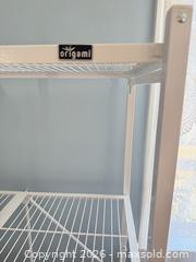 MaxSold Auction: Origami White Metal Shelving Unit, 4 Shelves - Bremerton (Washington, USA) SELLER MANAGED Estate Sale Online Auction - Burwell Street