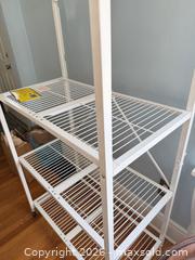 MaxSold Auction: Origami White Metal Shelving Unit, 4 Shelves - Bremerton (Washington, USA) SELLER MANAGED Estate Sale Online Auction - Burwell Street