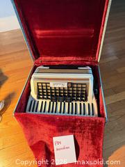 MaxSold Auction: Scandalli Piano Accordion, 26-Key, Cream with Metallic Accents - Bremerton (Washington, USA) SELLER MANAGED Estate Sale Online Auction - Burwell Street
