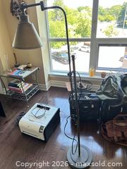 MaxSold Auction: Antique Brass Metal Floor Lamp with Adjustable Arm - Toronto (Ontario, Canada) SELLER MANAGED Estate Sale Online Auction - Burnhamthorpe Crescent (CONDO)
