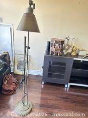 MaxSold Auction: Antique Brass Metal Floor Lamp with Adjustable Arm - Toronto (Ontario, Canada) SELLER MANAGED Estate Sale Online Auction - Burnhamthorpe Crescent (CONDO)