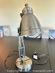 MaxSold Auction: Brushed Nickel Adjustable Metal Desk Lamp with LED Bulb - Toronto (Ontario, Canada) SELLER MANAGED Estate Sale Online Auction - Burnhamthorpe Crescent (CONDO)