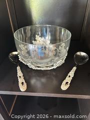 MaxSold Auction: Clear Cut Glass Punch Bowl with Silver-Tone Ornate Stand - Toronto (Ontario, Canada) SELLER MANAGED Estate Sale Online Auction - Burnhamthorpe Crescent (CONDO)