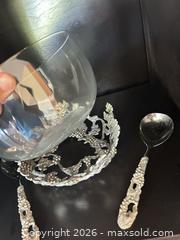 MaxSold Auction: Clear Cut Glass Punch Bowl with Silver-Tone Ornate Stand - Toronto (Ontario, Canada) SELLER MANAGED Estate Sale Online Auction - Burnhamthorpe Crescent (CONDO)