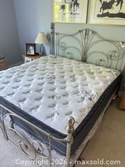MaxSold Auction: King Metal Bed Frame with Ornate Scrollwork - Silver/Nickel - Toronto (Ontario, Canada) SELLER MANAGED Estate Sale Online Auction - Burnhamthorpe Crescent (CONDO)