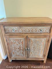 MaxSold Auction: Solid Wood Rustic Bohemian Cabinet, 2 Doors, 1 Drawer - Toronto (Ontario, Canada) SELLER MANAGED Estate Sale Online Auction - Burnhamthorpe Crescent (CONDO)