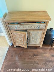 MaxSold Auction: Solid Wood Rustic Bohemian Cabinet, 2 Doors, 1 Drawer - Toronto (Ontario, Canada) SELLER MANAGED Estate Sale Online Auction - Burnhamthorpe Crescent (CONDO)